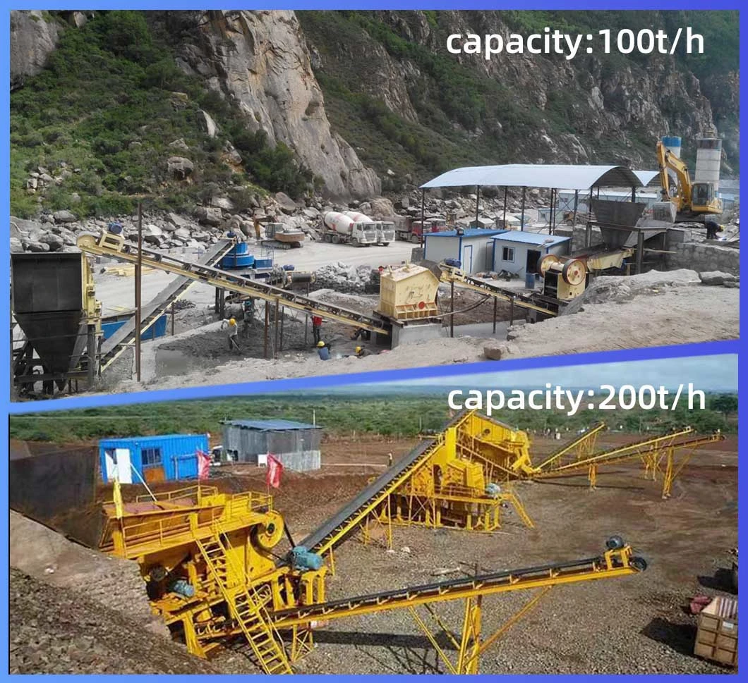75kw Large 50-100tph Mobile Rock Puzzolana Jaw /Cone/ Impact Crusher for Limestone Coal/Ore/Gold Mine